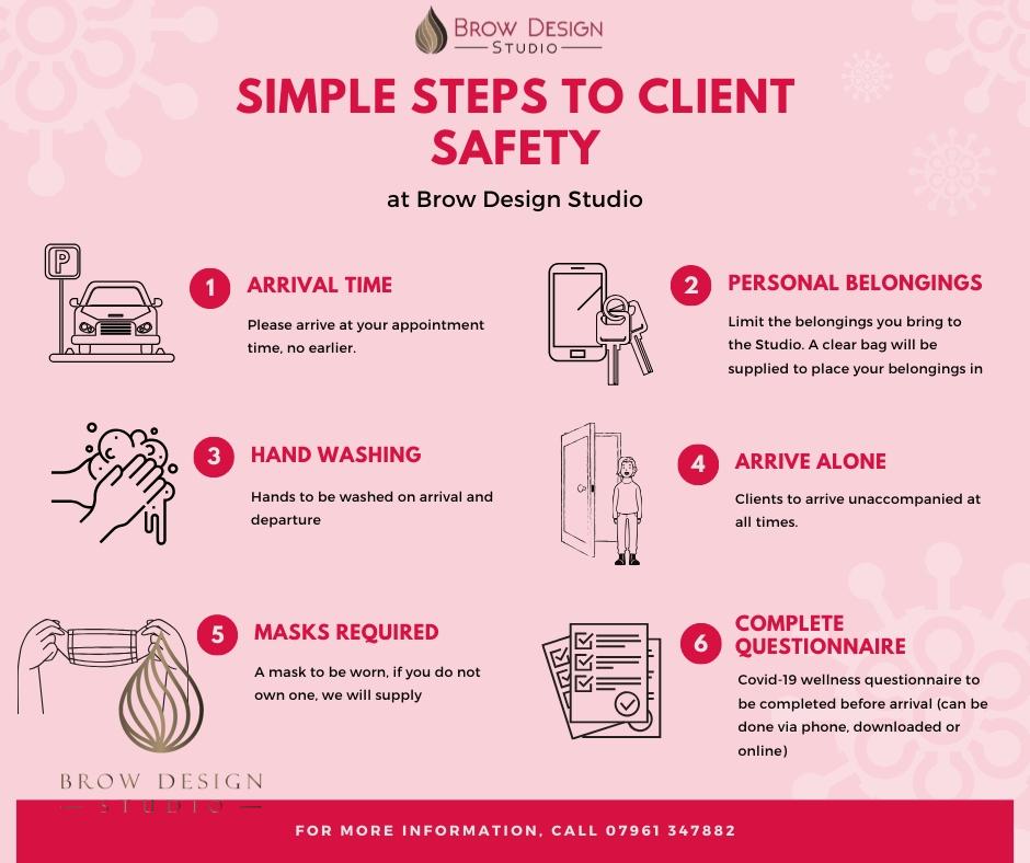 Simple Steps To Client Safety - Brow Design Studio